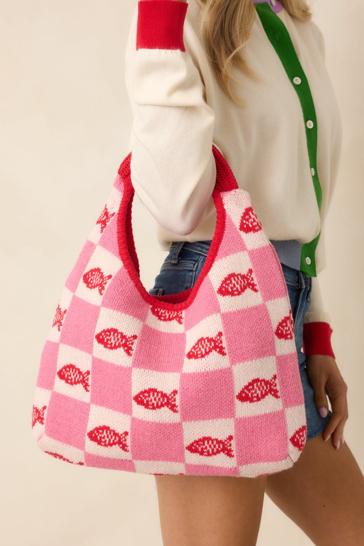 FRNCH Tulum Rose Pink Goldfish Handbag
