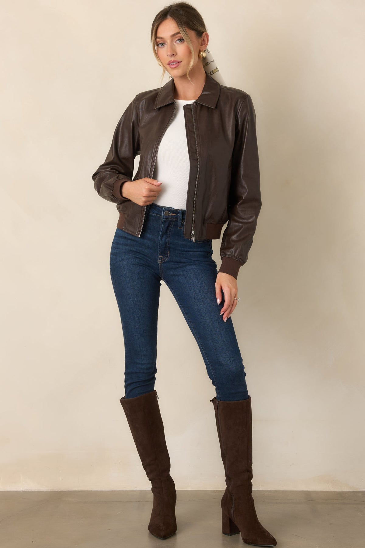 Keeping It Sleek Dark Wash Stretch Skinny Jeans