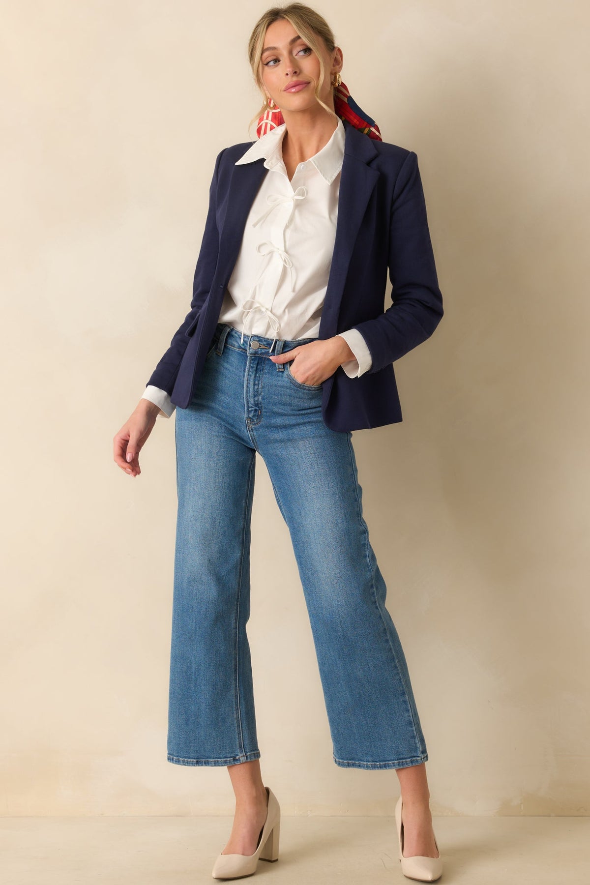 All In The Details 100% Cotton Button Front Top