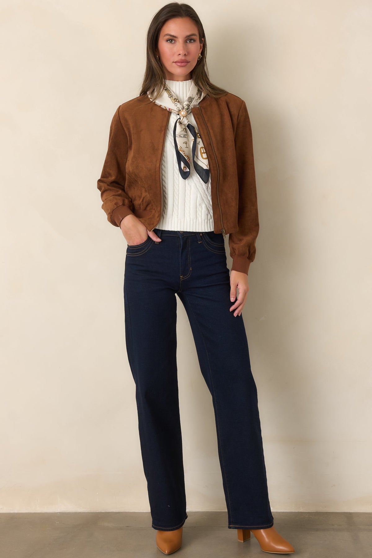 Double Down Dark Wash High Rise Wide Leg Jeans