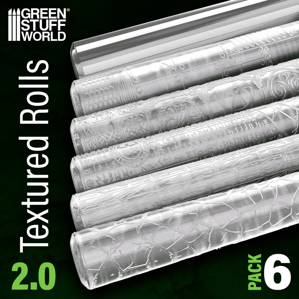Green Stuff World: Textured Rolling Pins v2.0 6-Pack