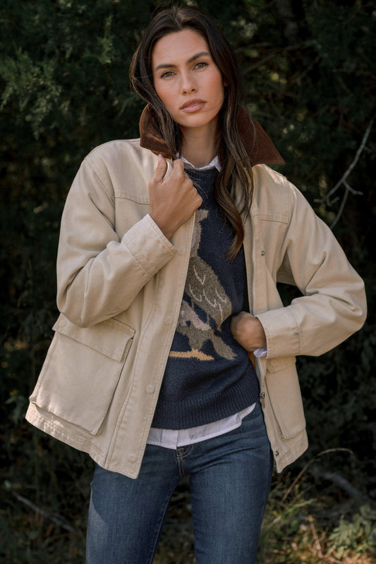 Trailblazer Taupe Canvas Utility Jacket