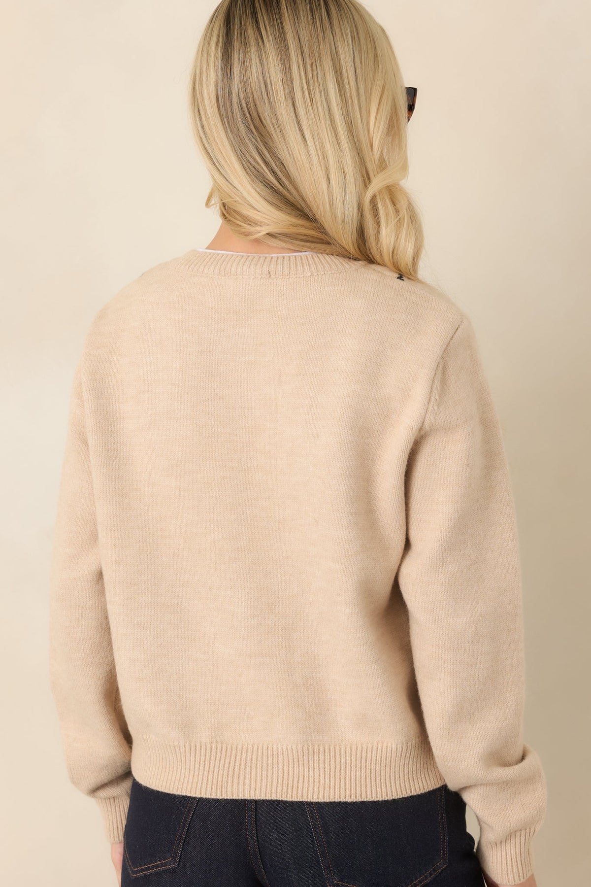 We Go Way Back Oatmeal Multi Argyle Knit Cardigan