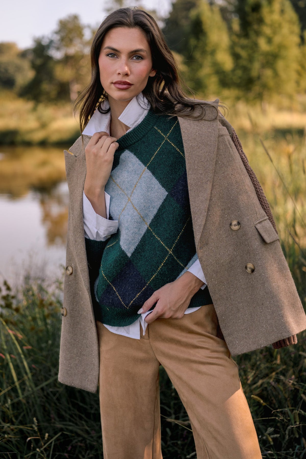 Well Suited Camel Wool Blend Knit Sweater Sleeve Blazer