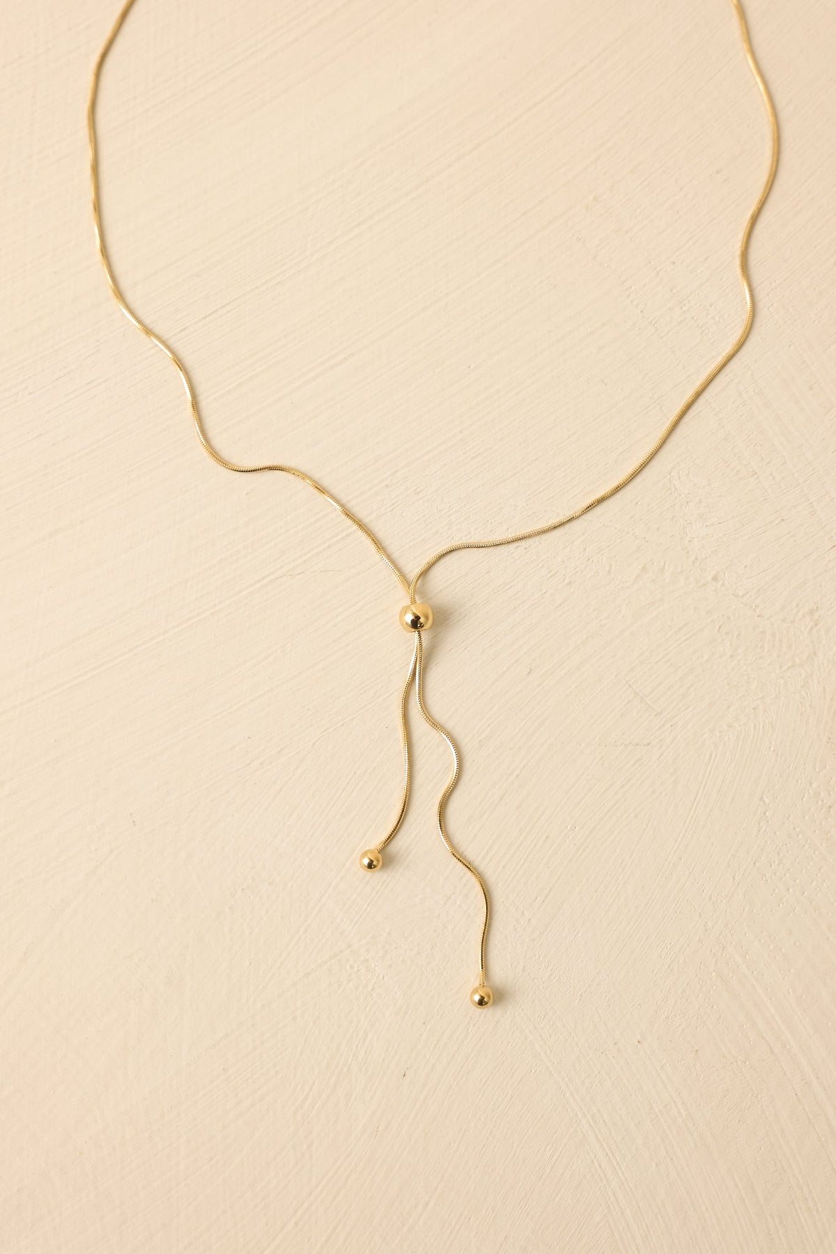 Just a Little Something Gold Lariat Necklace