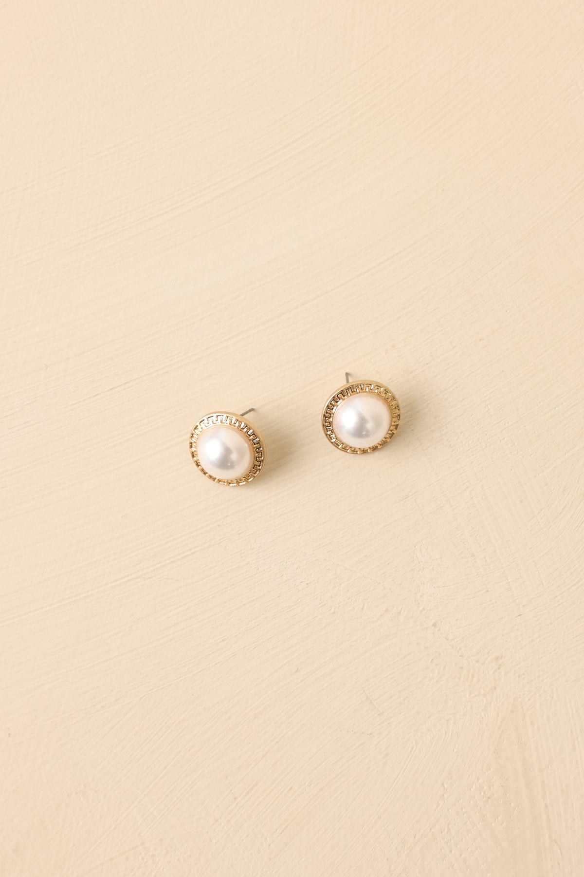 Timeless Touch Gold & Pearl Stud Earrings