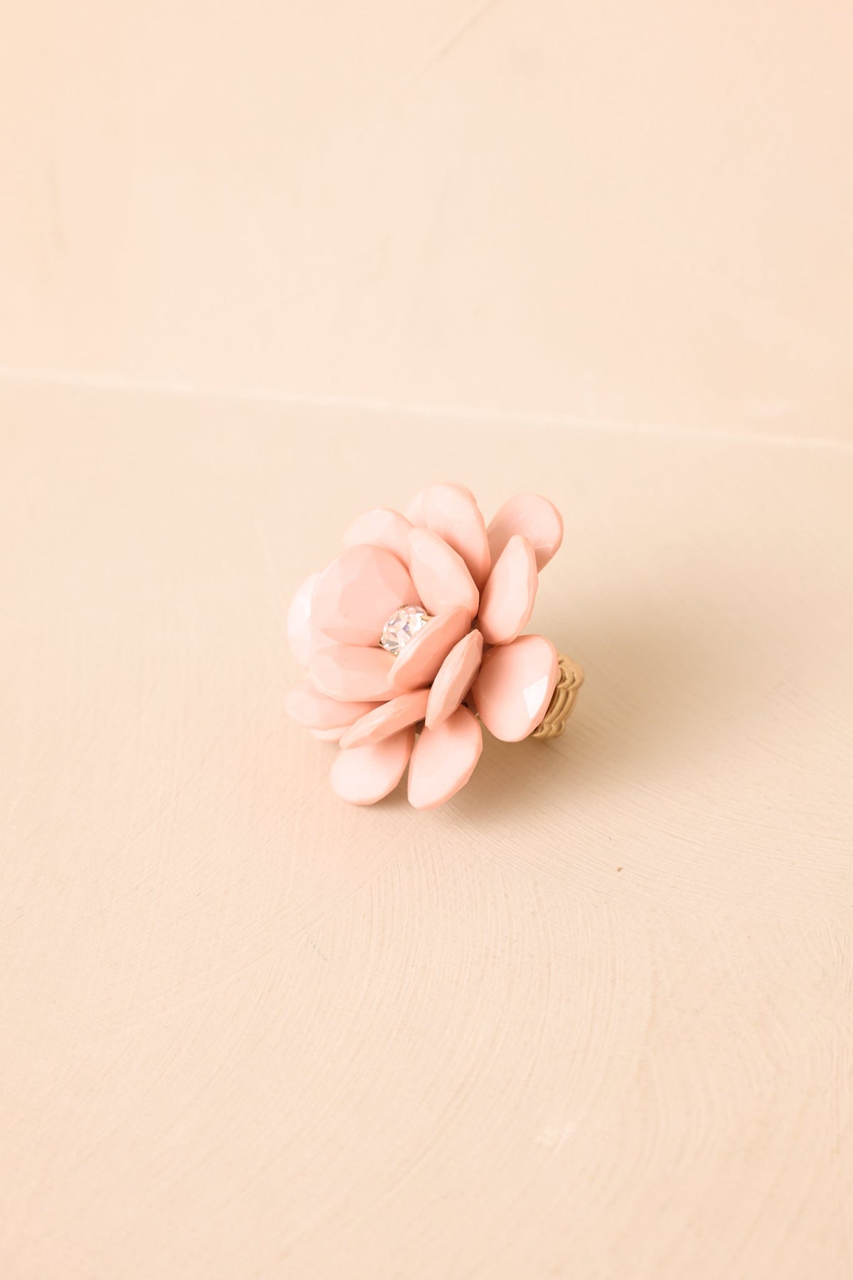 Pretty Petal Energy Pink Floral Statement Ring