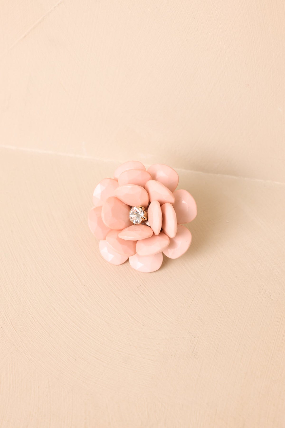 Pretty Petal Energy Pink Floral Statement Ring