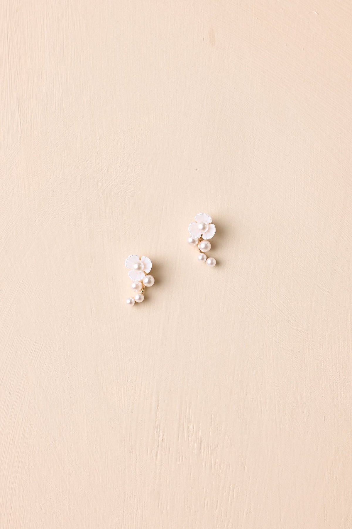 Dewdrop Bloom Gold & Pearl Flower Drop Earrings