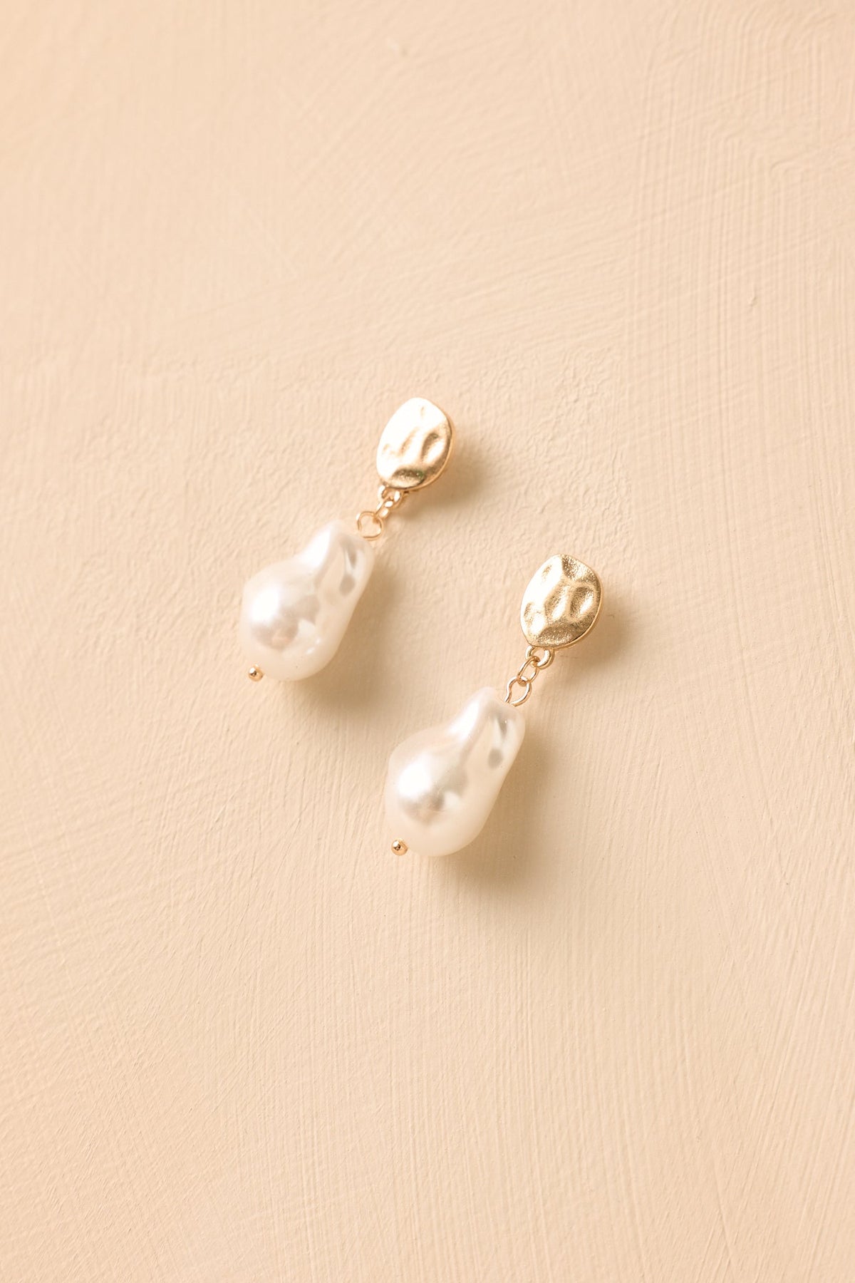On the Moonlit Shore Gold & Pearl Drop Earrings