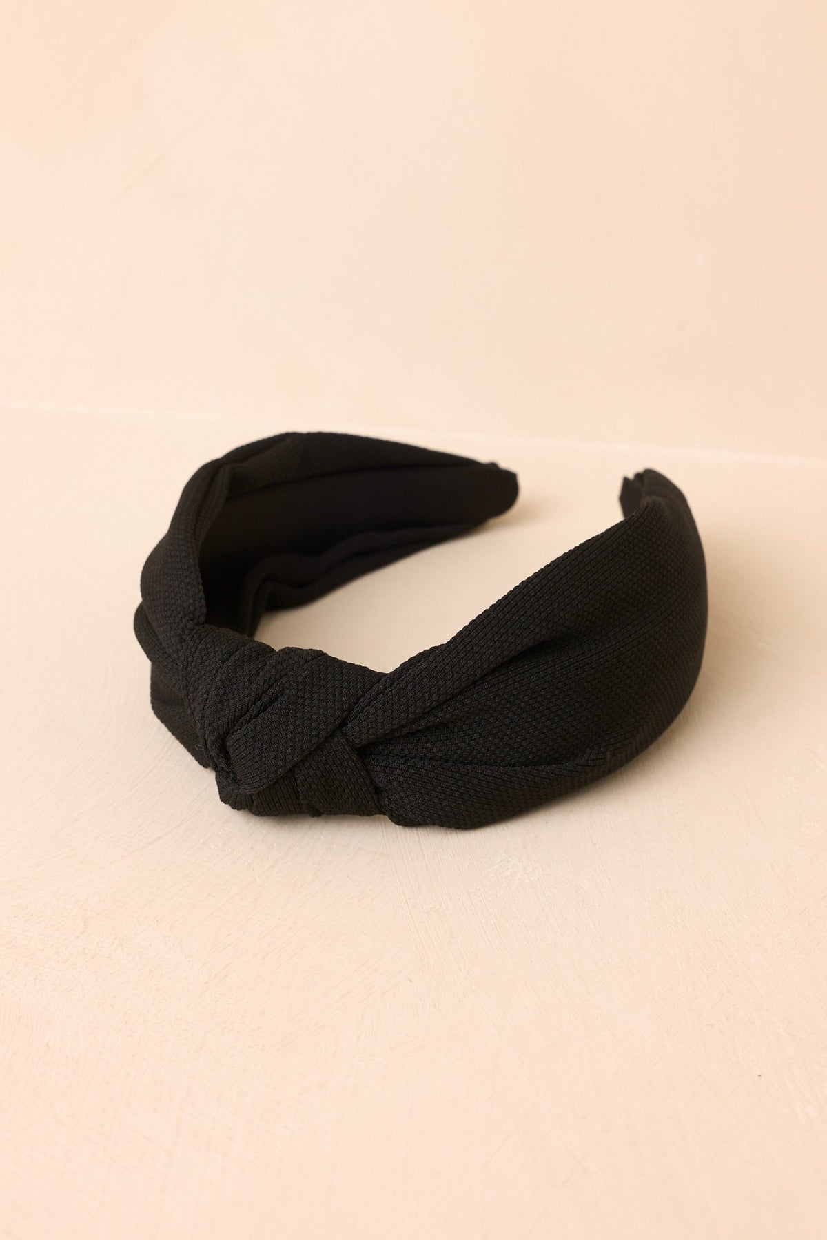 Tie Breaker Black Knotted Headband