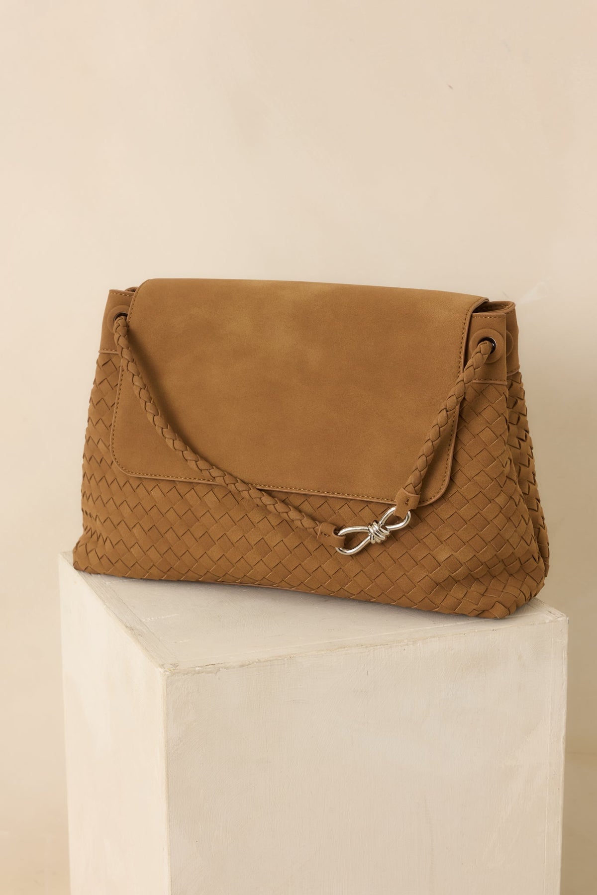 Room for a Little More Tan Woven Satchel