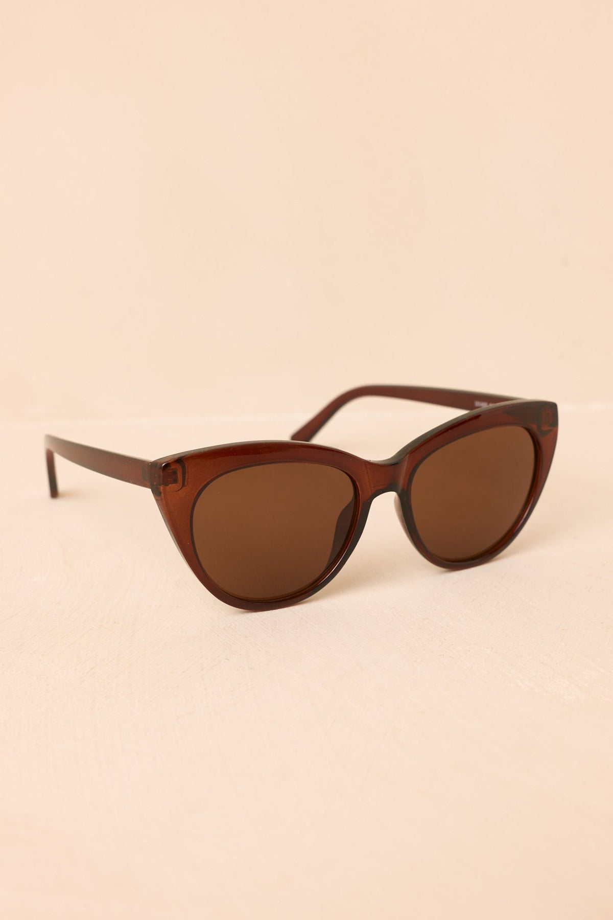 Here Comes the Sun Brown Rounded Cat-Eye Sunglasses