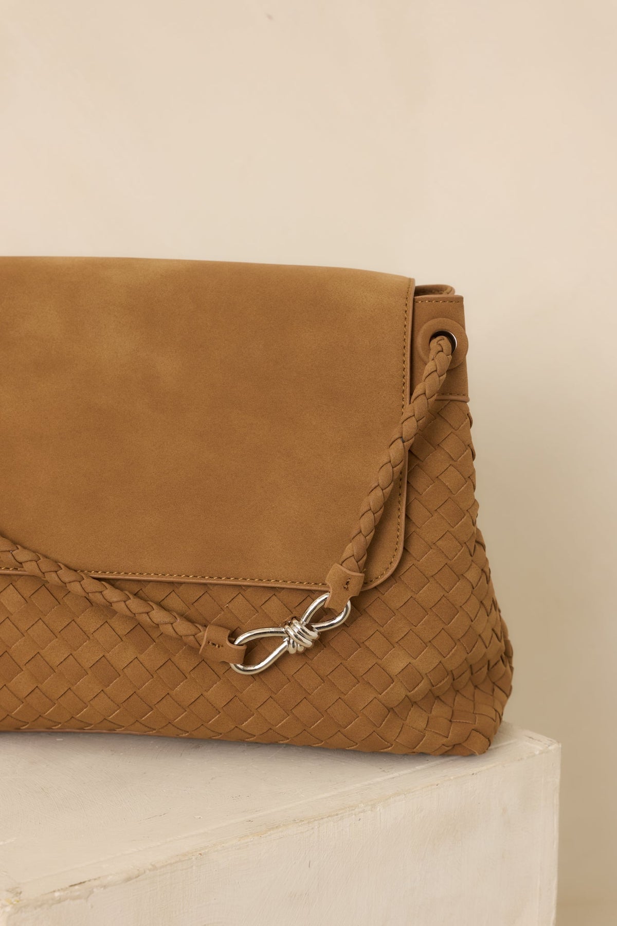 Room for a Little More Tan Woven Satchel