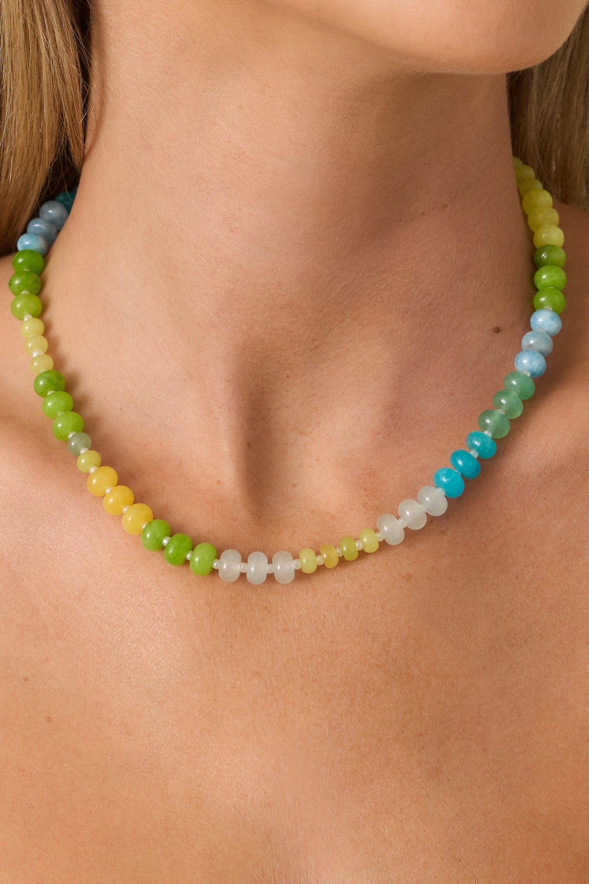 Life Is Sweet Green Multi Beaded Necklace