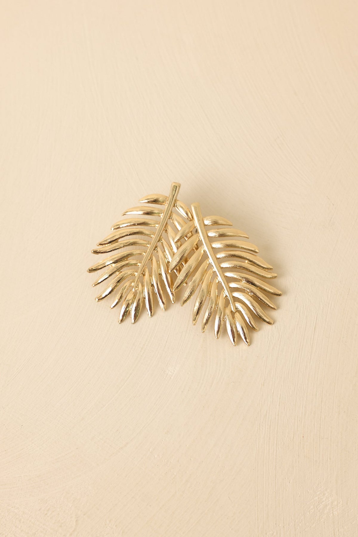 These Right Here Gold Palm Leaf Drop Earrings
