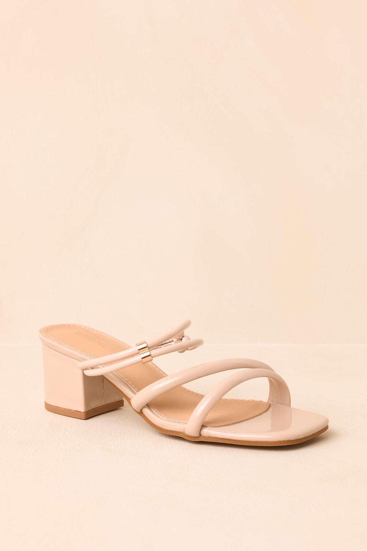 Just Say When Beige Strappy Block Heel Sandals
