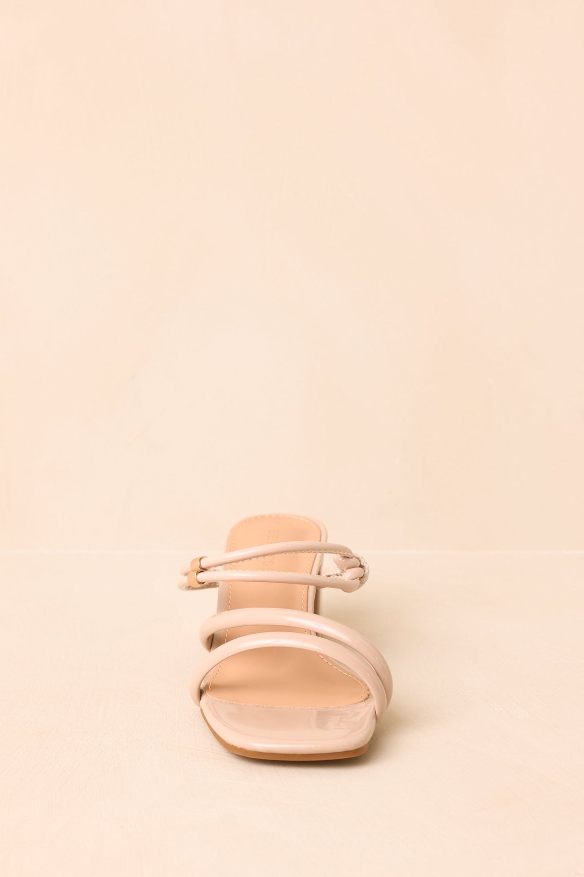 Just Say When Beige Strappy Block Heel Sandals