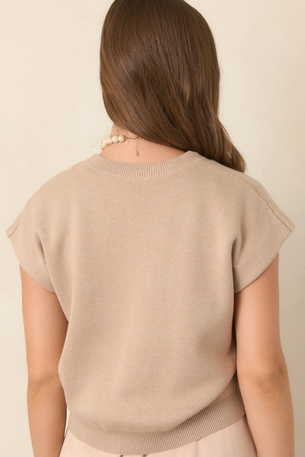 All Pulled Together Beige Knit Sweater