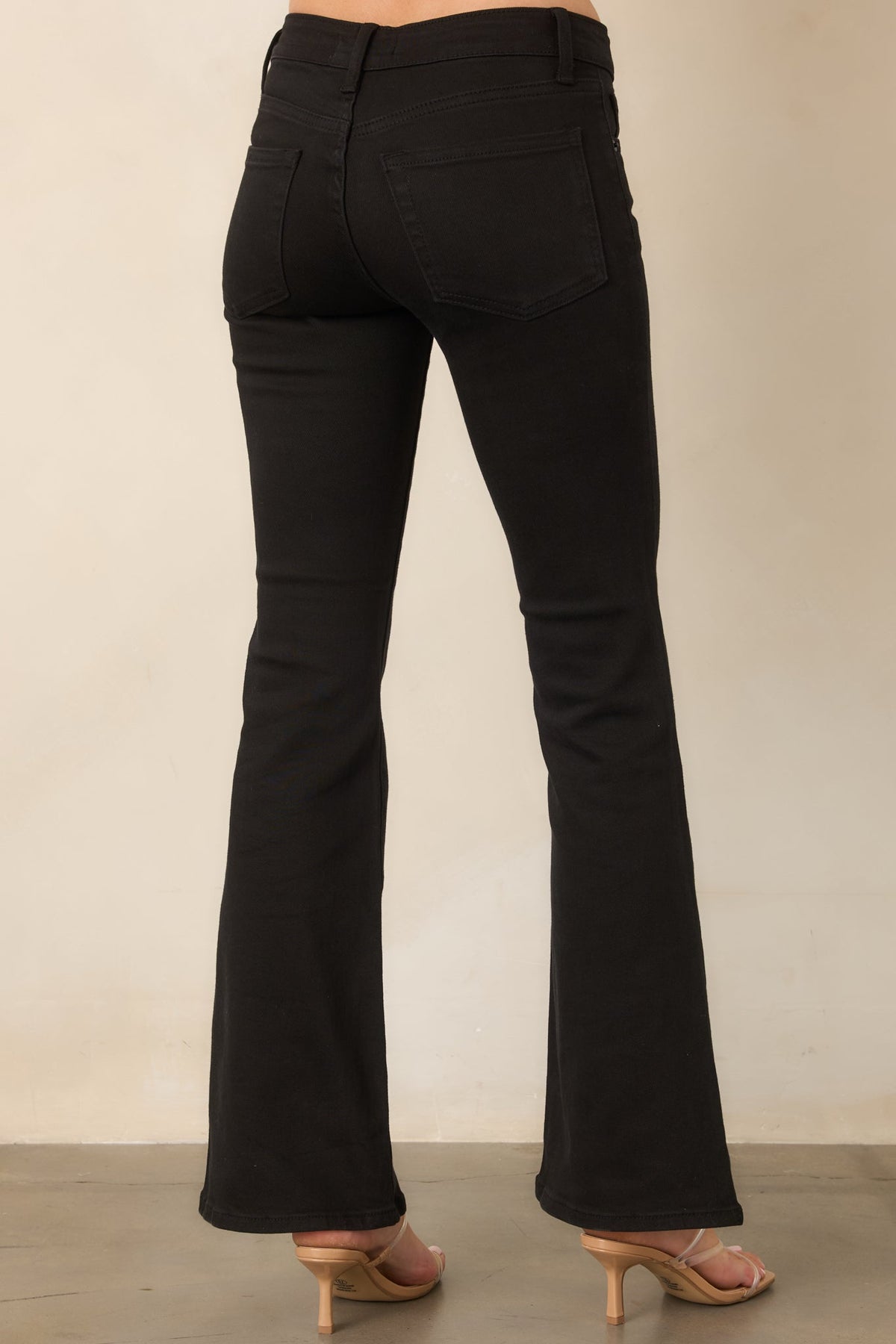 So Glad I Did Black Mid-Rise Flare Jeans