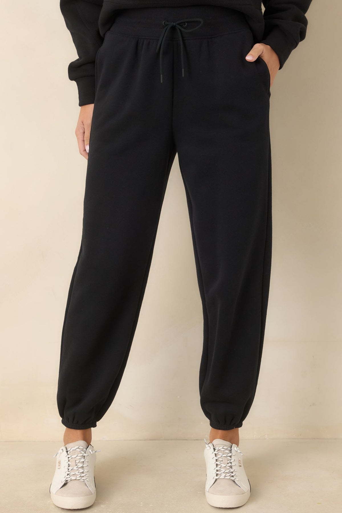 SPANX® BoostUp Very Black Cotton Fleece Jogger
