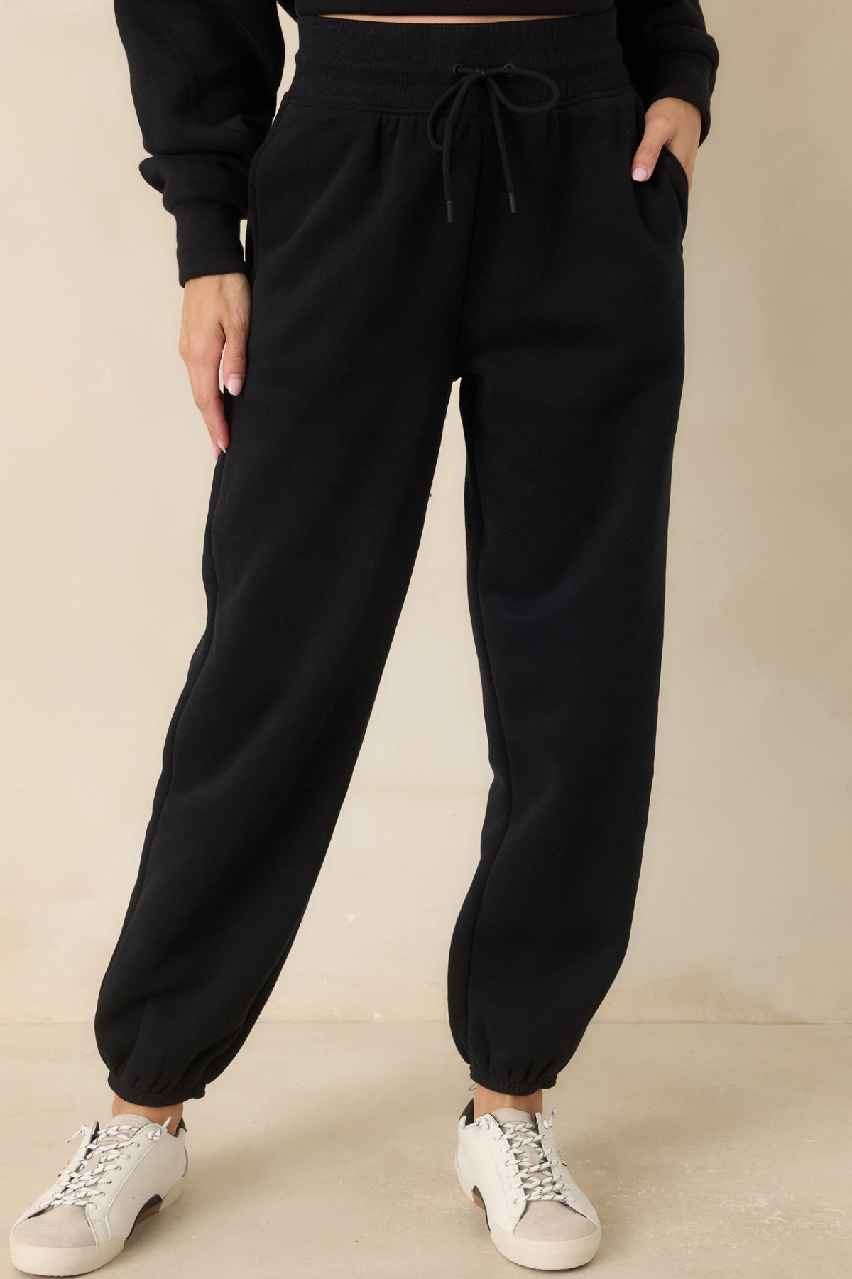 SPANX® BoostUp Very Black Cotton Fleece Jogger