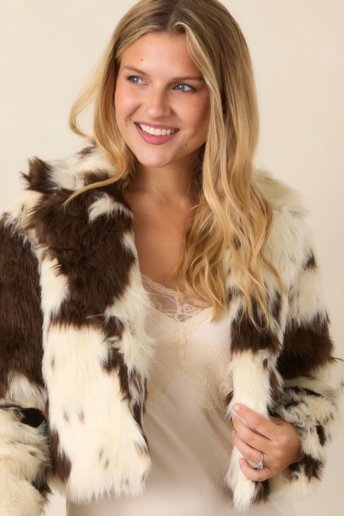 Astrid Brown Cow Bovine Bomber Jacket