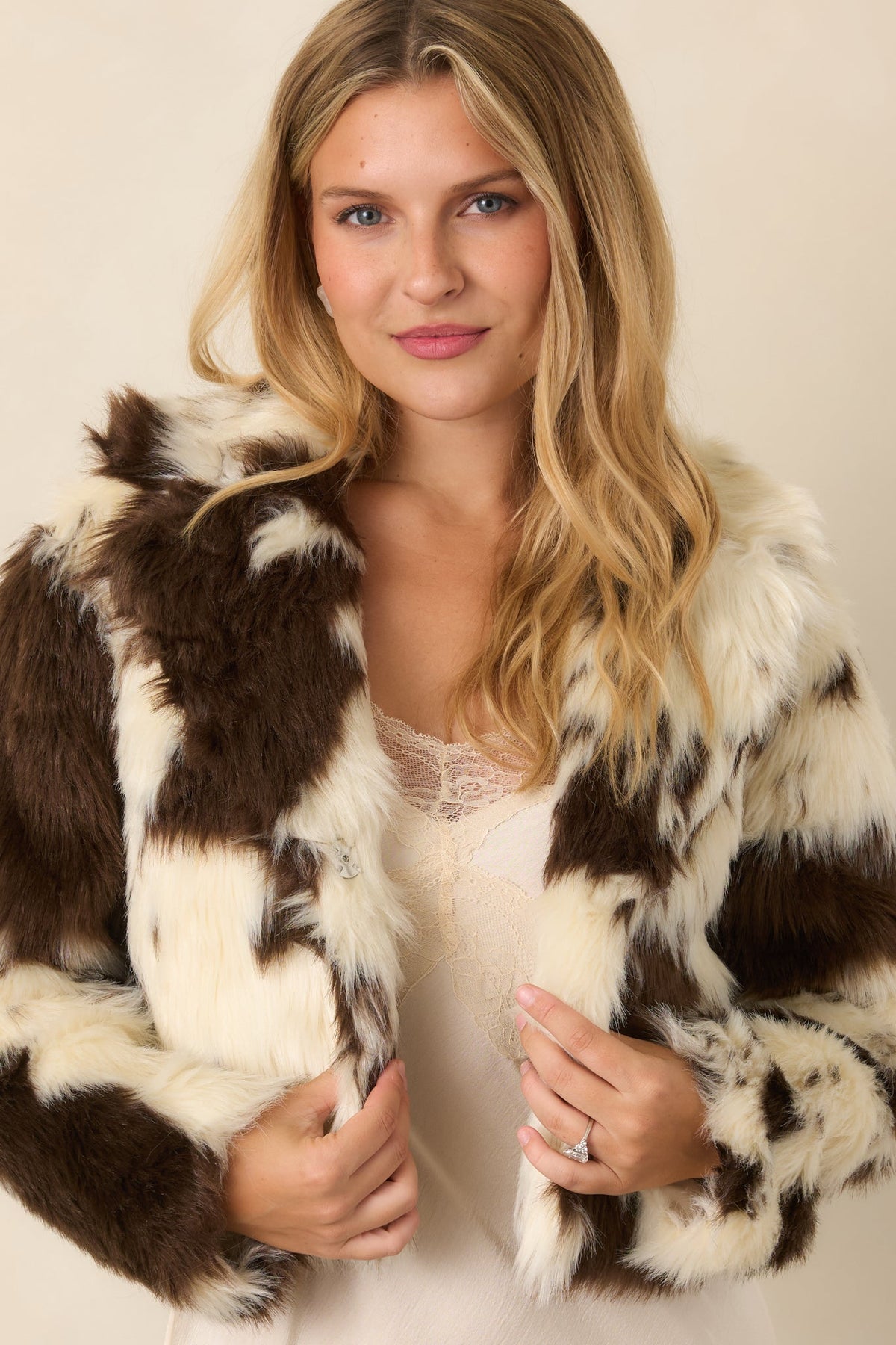 Astrid Brown Cow Bovine Bomber Jacket
