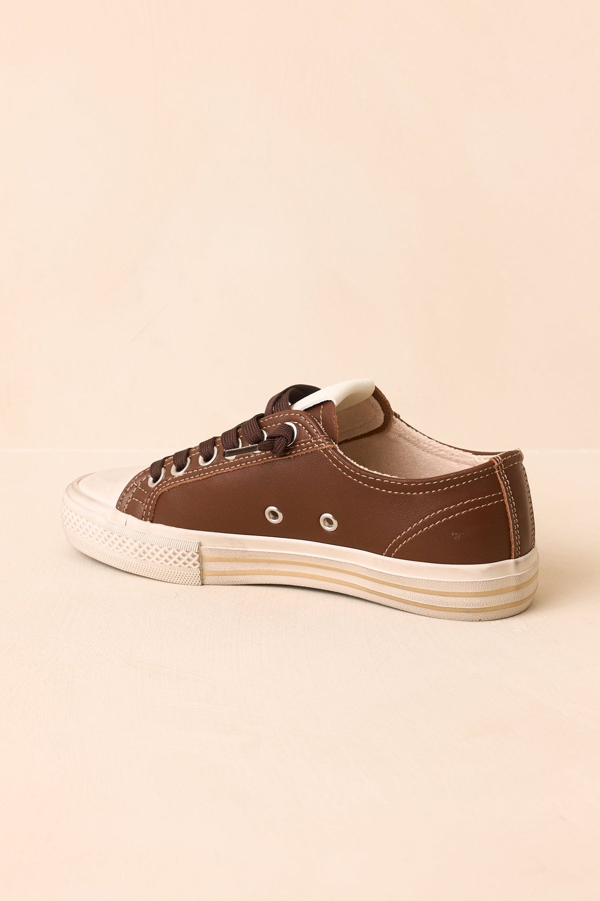Vintage Havana Alive Chocolate Brown Leather Sneakers