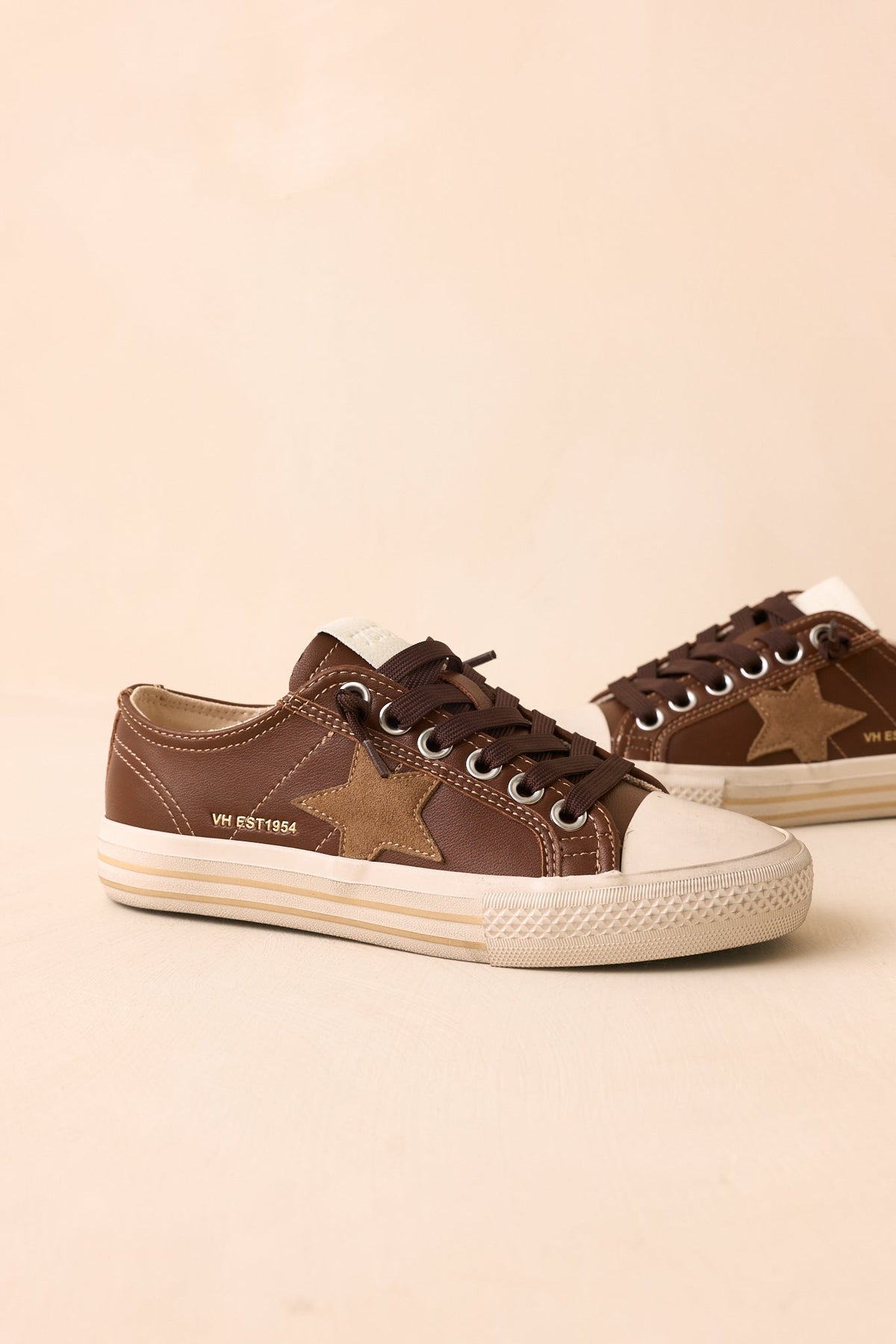 Vintage Havana Alive Chocolate Brown Leather Sneakers