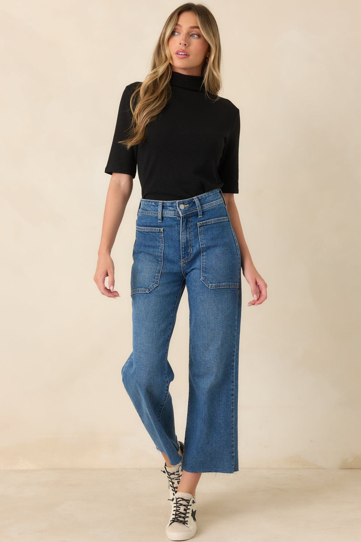 Simply Well Put Black Mock Neck Top