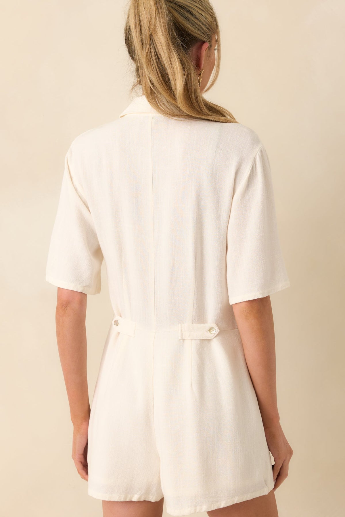 Z Supply Ivory Marcell Button Up Romper