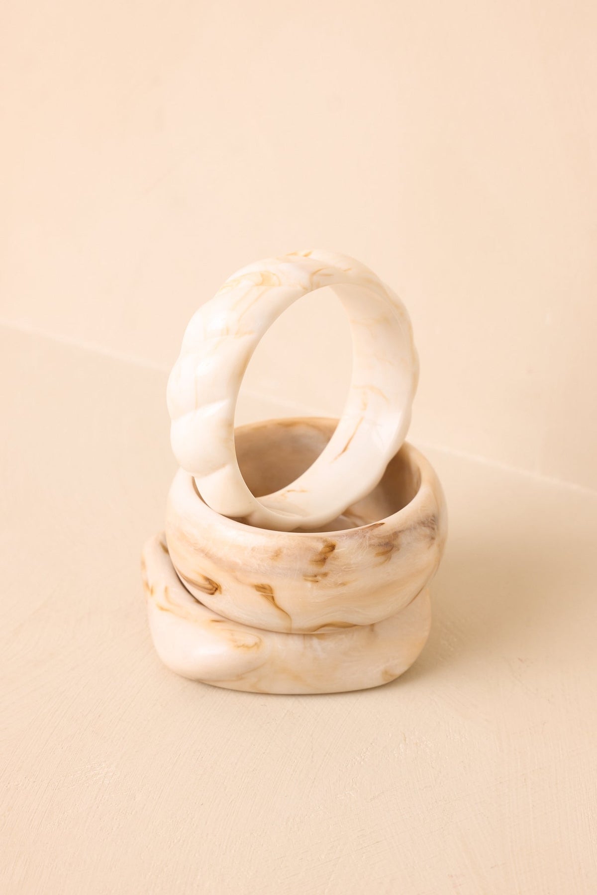 Favorite Thing Lately Natural Marbled Bangle Bracelet Set