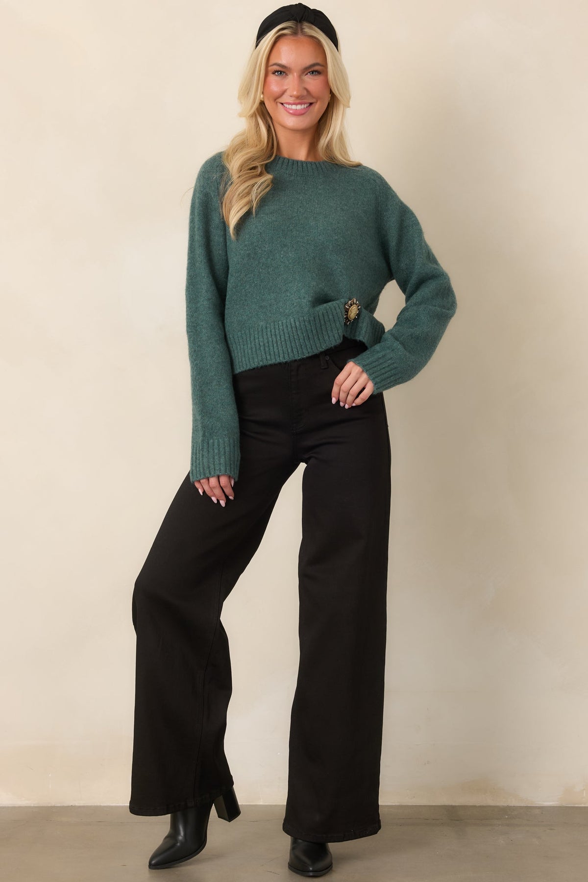 Get Ahead of It Black High Rise Wide Leg Jeans