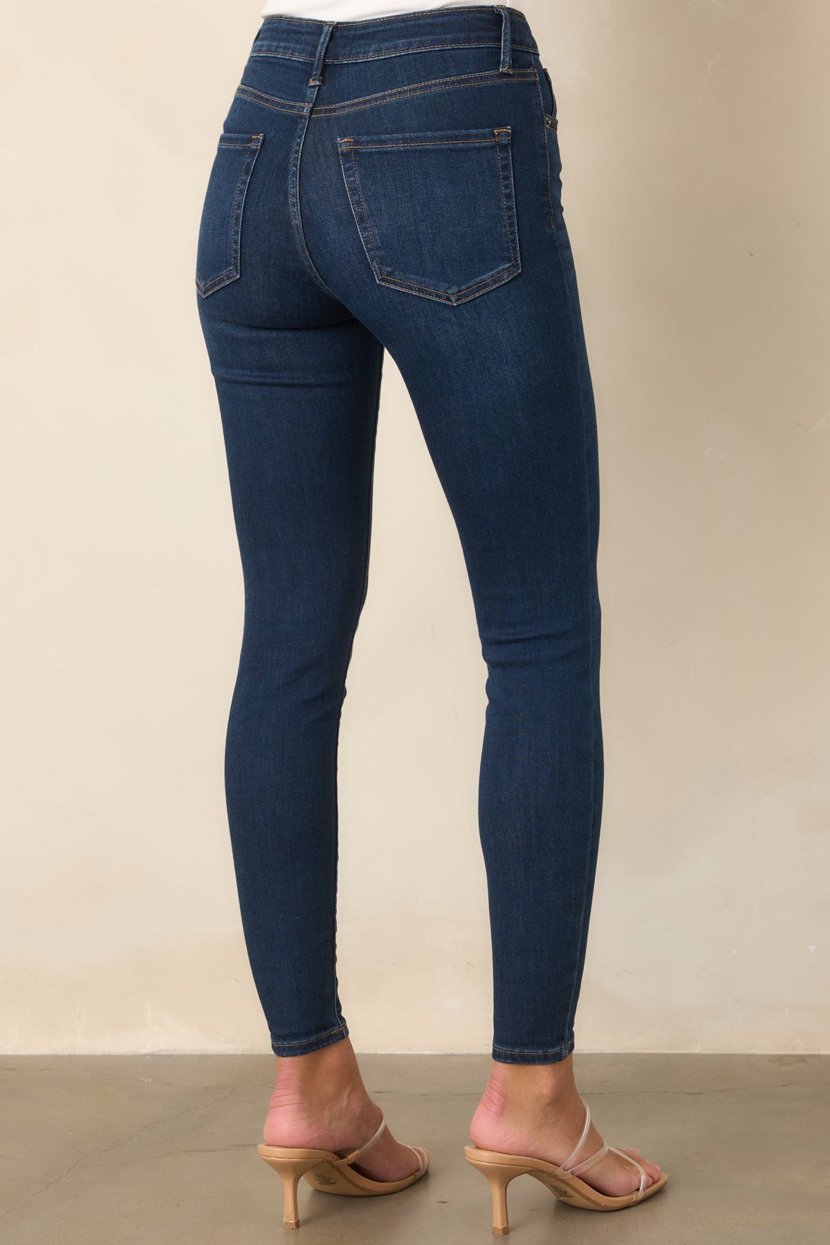 Keeping It Sleek Dark Wash Stretch Skinny Jeans