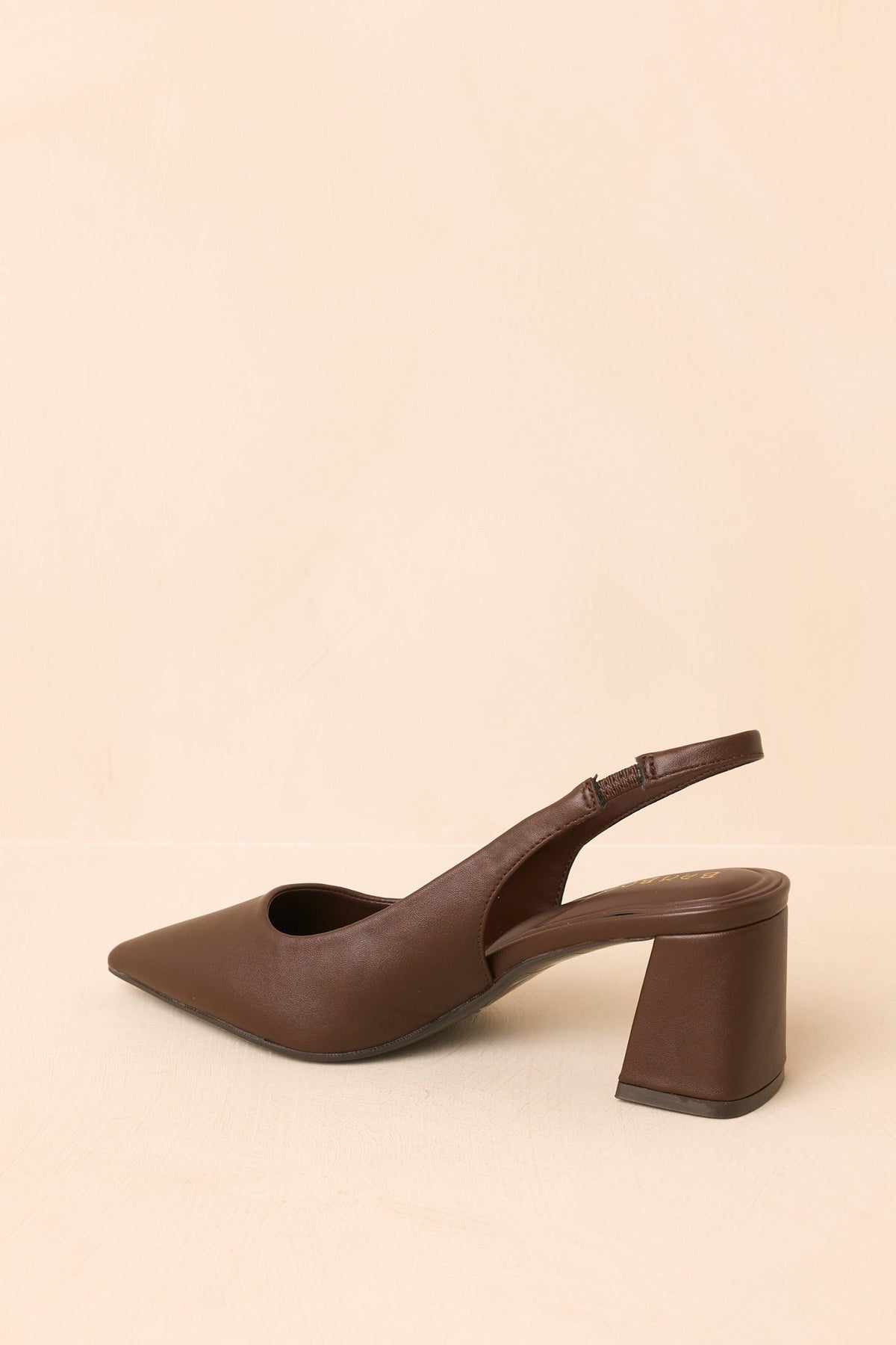 Lost Your Chance Chocolate Brown Pointed-Toe Slingback Heels