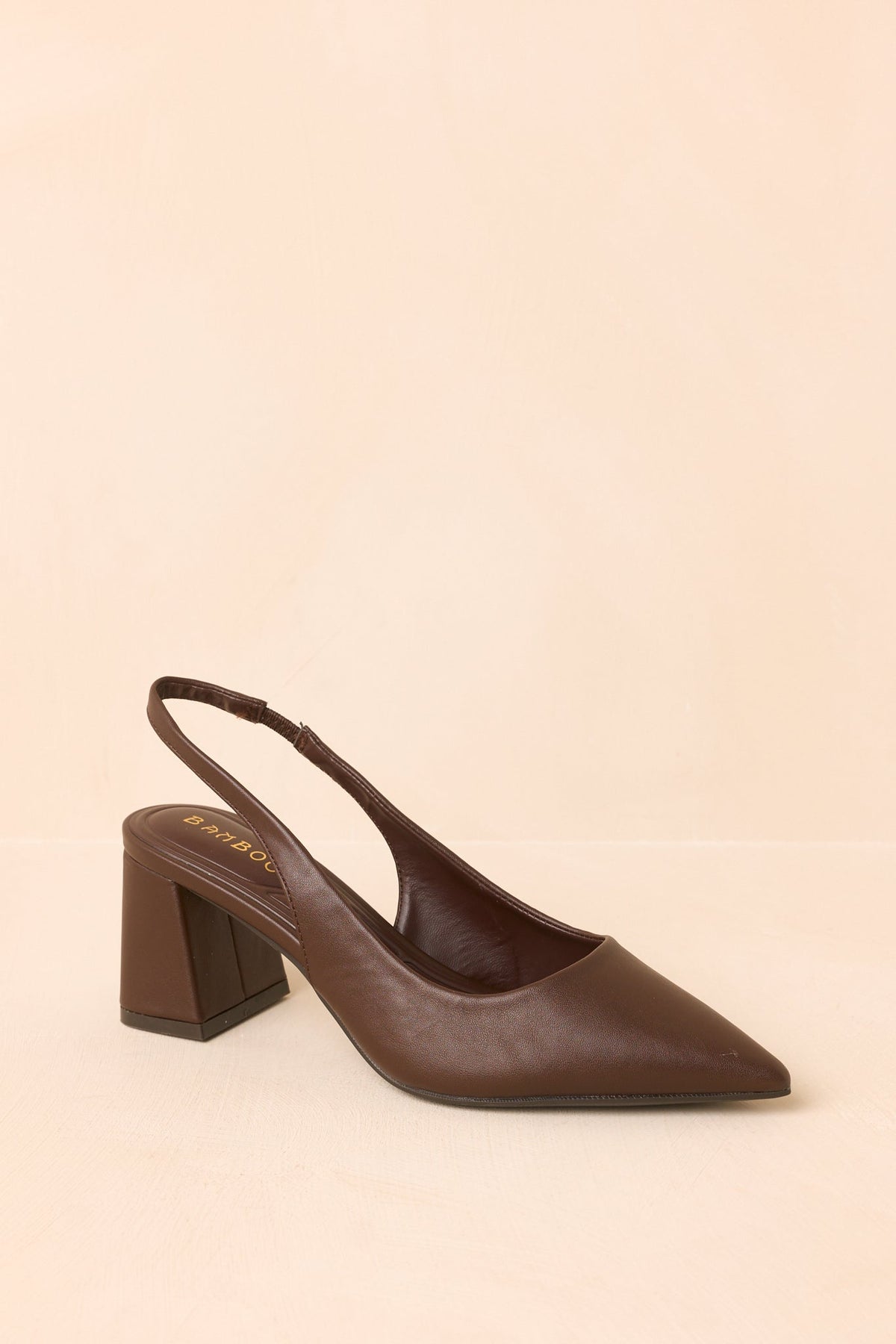 Lost Your Chance Chocolate Brown Pointed-Toe Slingback Heels