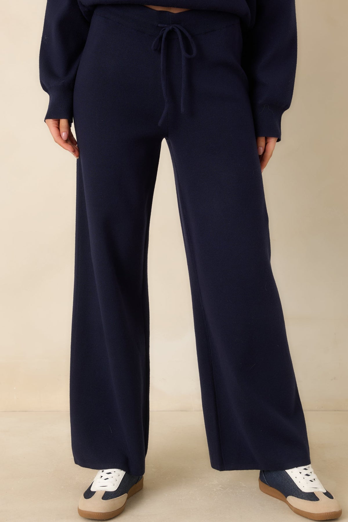 Z Supply Take it Easy Nightfall Navy Wide Leg Sweater Pants