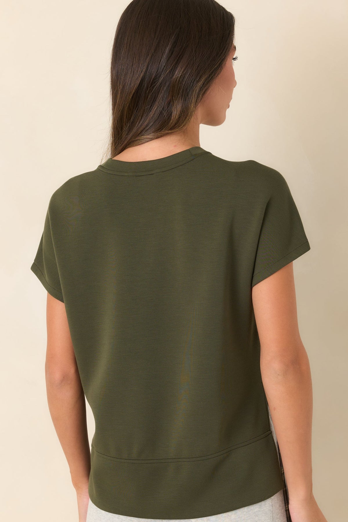 SPANX AirEssentials® Monstera Green Crewneck Tee