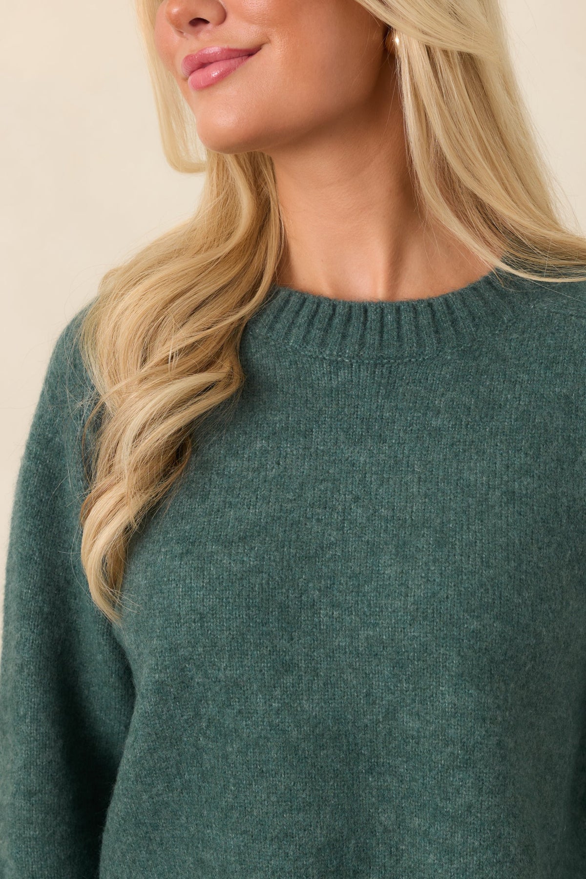 Z Supply Stand In Emerald Cove Cropped Sweater