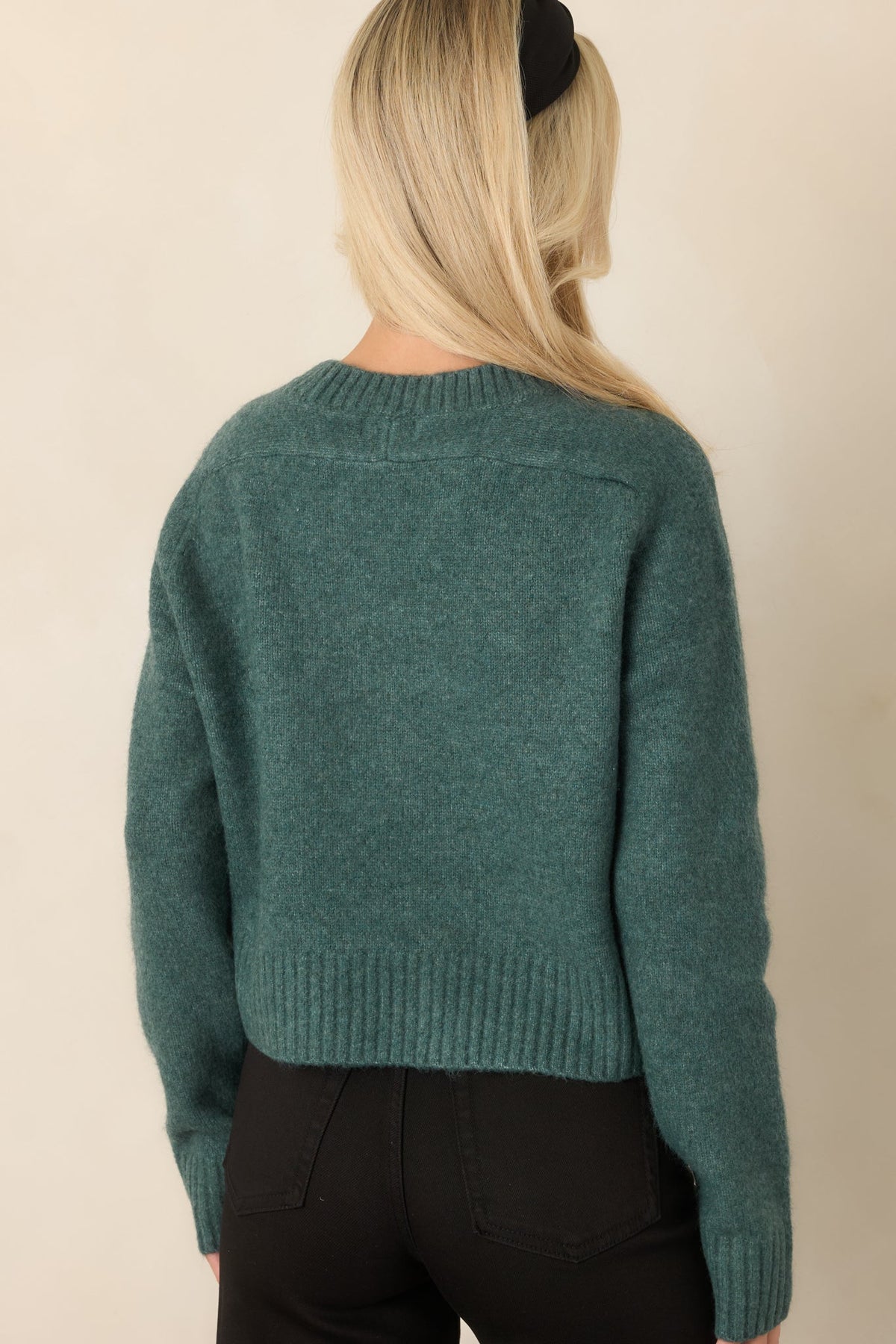 Z Supply Stand In Emerald Cove Cropped Sweater