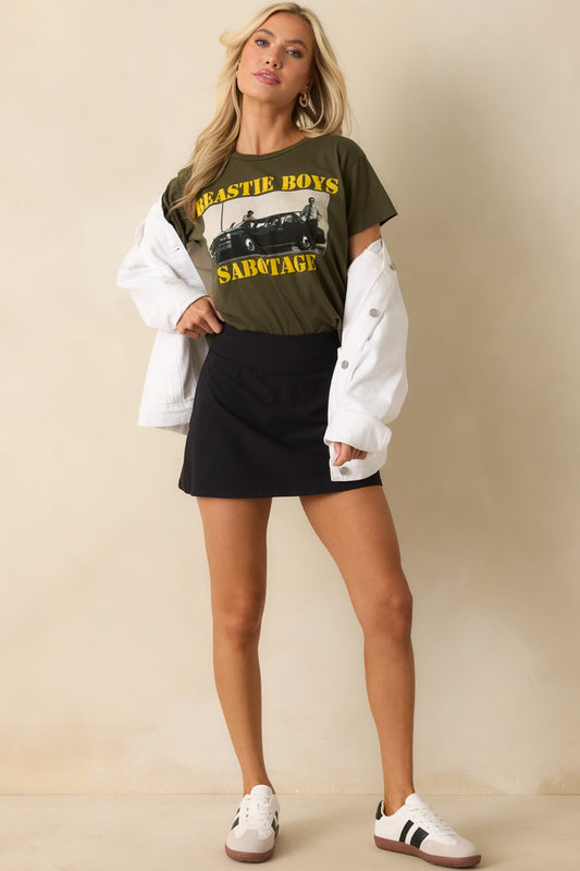 Beastie Boys Sabotage Solo Army Green Cotton Tee