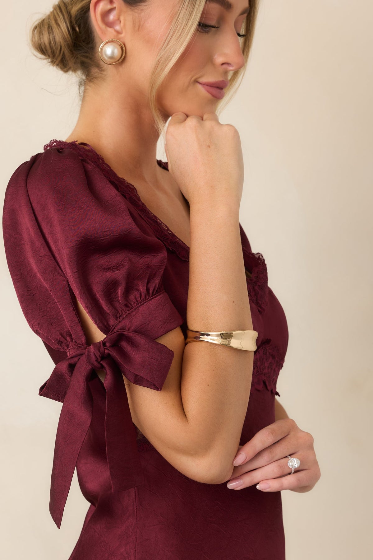 Shifting Shape Gold Sculptural Bangle Bracelet