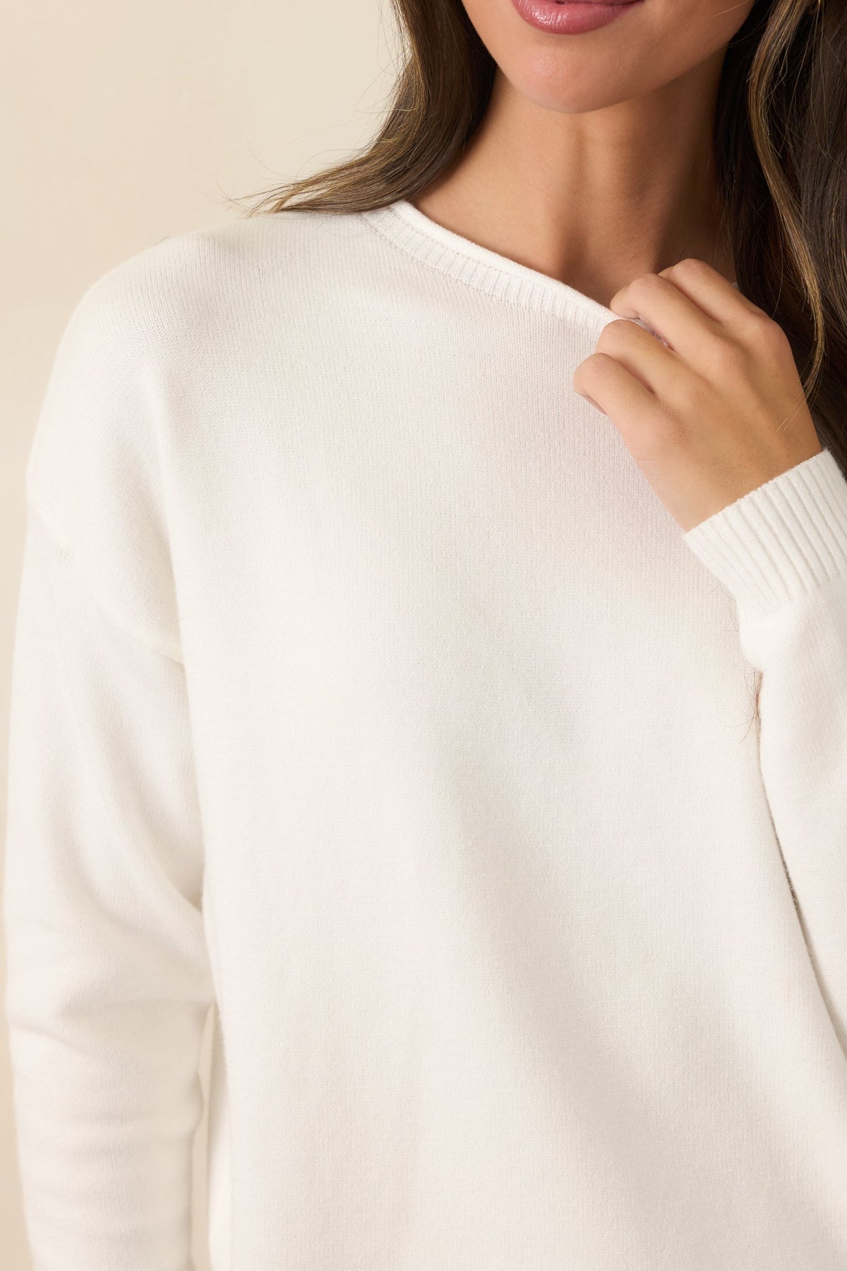 Astrid Timeless Ivory Crew Sweater