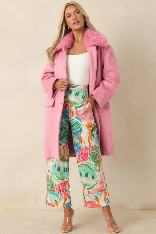 Prosperina Callie Ivory Multi Cotton Ornament Print Pants