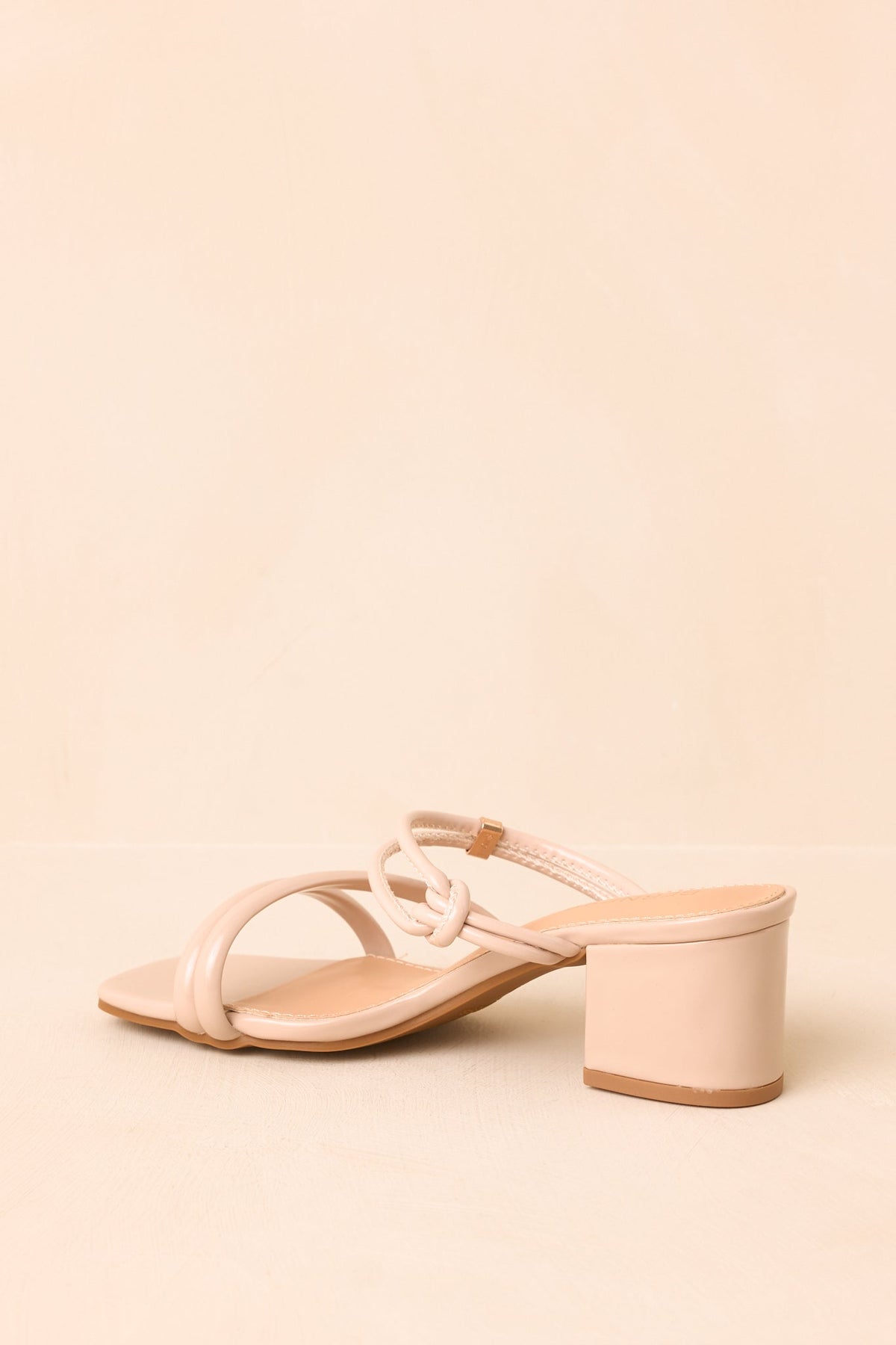 Just Say When Beige Strappy Block Heel Sandals