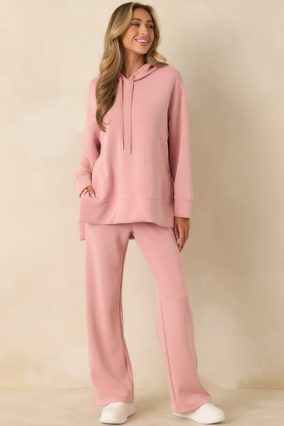 Nothing Extra Powder Pink Wide Leg Sweatpants