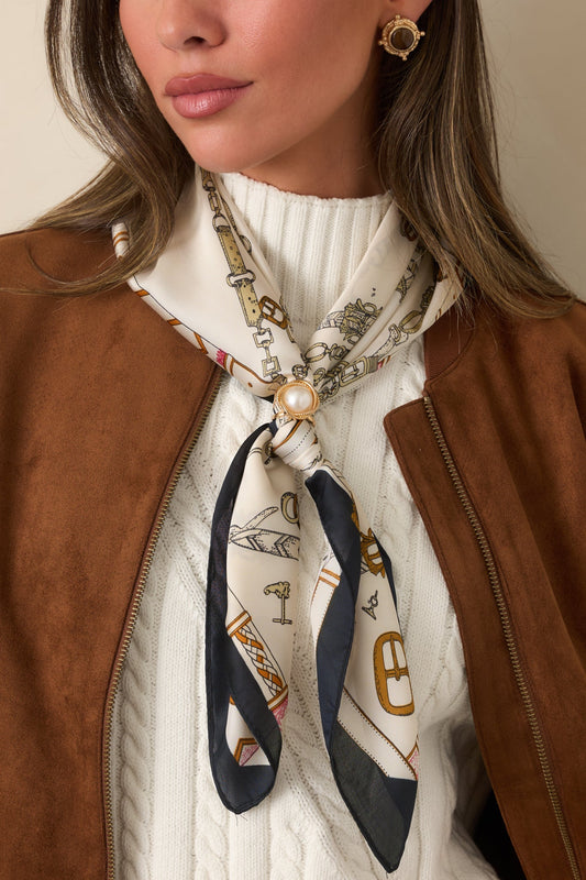 Touch of Distinction Gold Pearl Scarf Ring