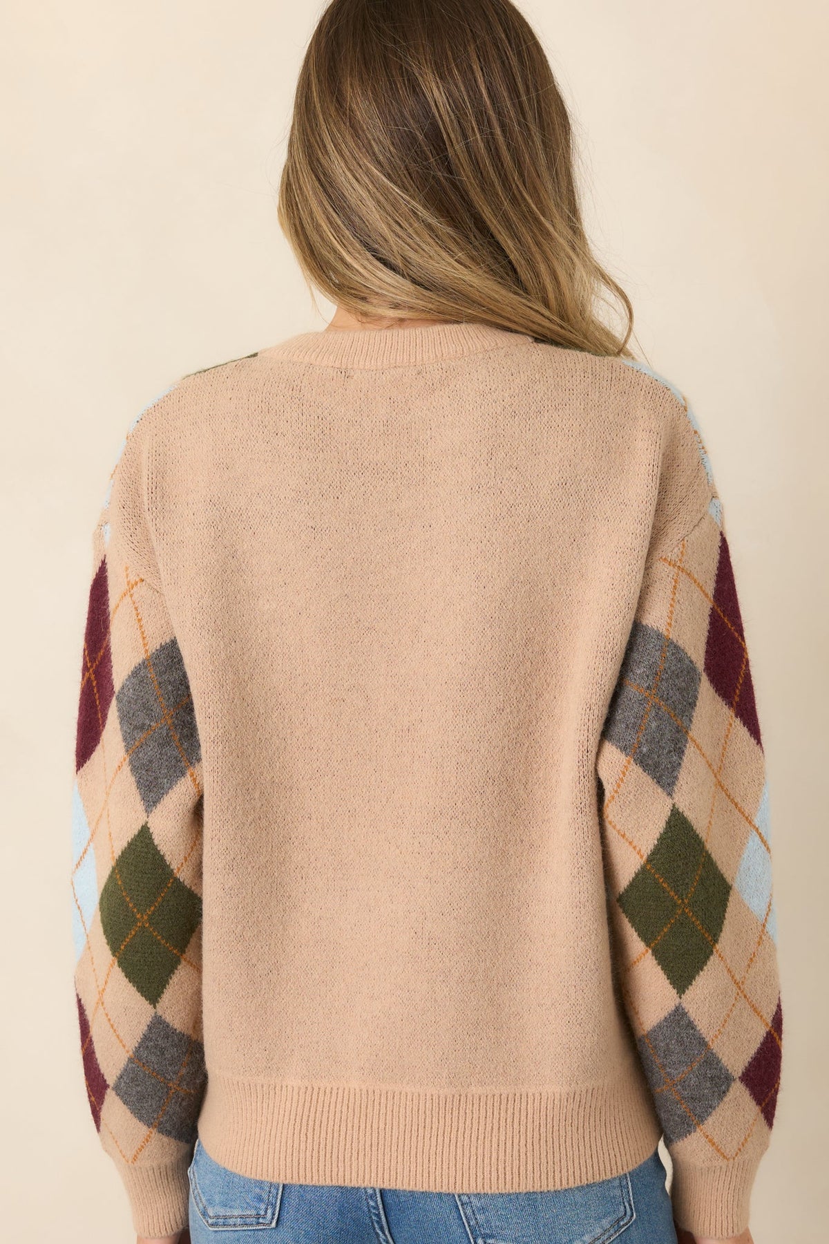 Good Thinking Camel Multi Argyle Sweater