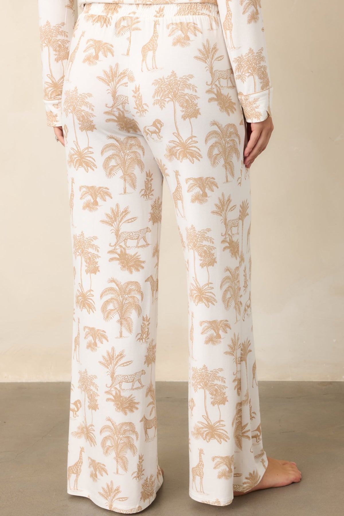 Z Supply Safari Ivory & Tan Pajama Pants